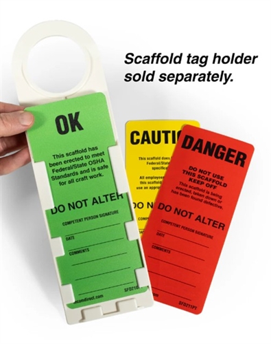 National Marker 'OK' Scaffold Tags – Job Site Safety – 25-Pack (SPT3)