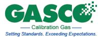 Gasco Carbon Monoxide Calibration Gas Mix, EcoSmart